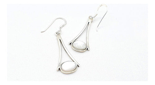 Altri Platería Silver 925 Hook Earrings with Mother of Pearl 3