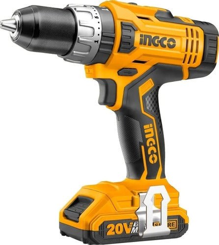 Ingco 20V Percussion Drill Driver with 2 Batteries and Charger 1