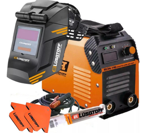 Lüsqtoff Iron 140 120 Amp Inverter Welder + Mask + 2 Magnets 0