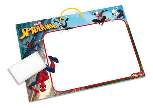 Pizarra Doble Faz Madera Spiderman. Didacta Original. Mpuy 0