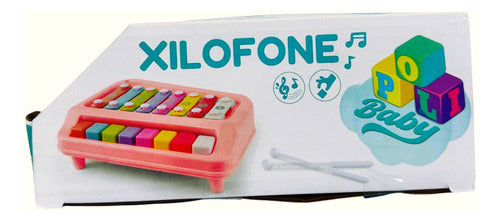 Piano Xilofone Poli Baby Rosa - Polibrinq 5