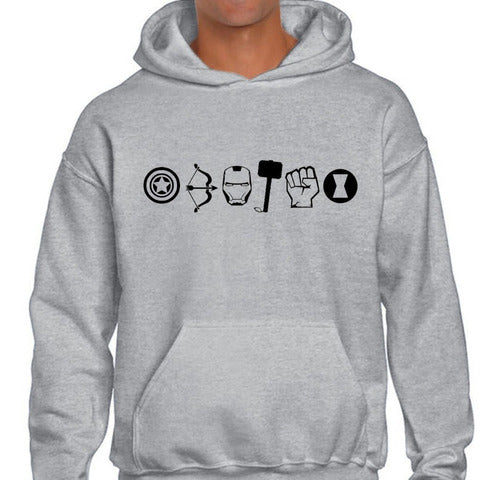 Harlem Indumentaria Buzo Canguro Hoodie Capucha Hombre Mujer Gris Algodón 4