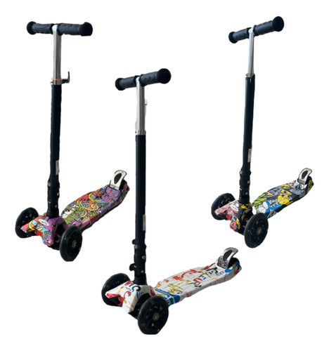 Conecta Reinforced Kids Scooter with 3 Wheels and RGB LED Lights - Foldable 0