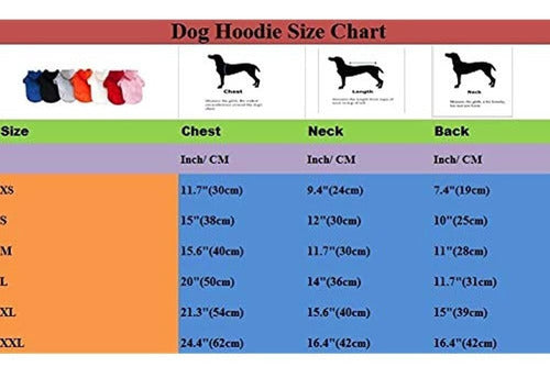 Tienda De Moda Pet Coat Polyestercotton Basic Dog Hoodie Dog 4