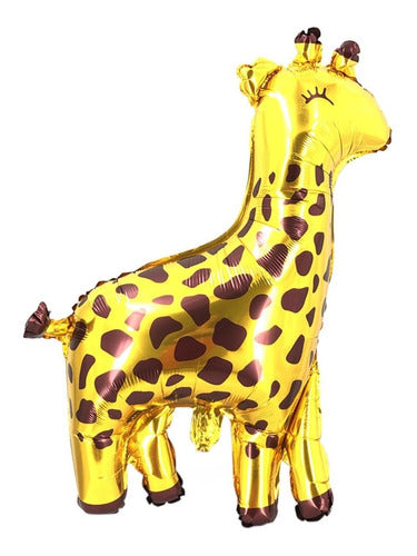 Tu Mundo Metallic Giraffe Balloon 95 Cm X 1.18 Mts Jungle Decoration 0