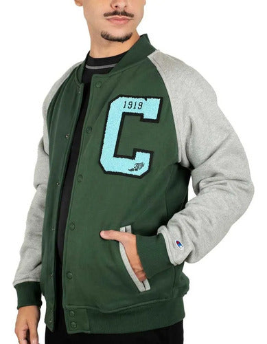 Champion Campera Superfleece Letterman V79525586epbverde 1