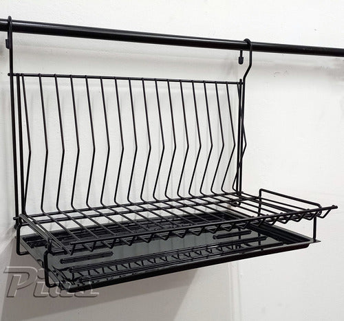 Pias Dish Rack with Tray for 16 Plates! For Bar Rail 1