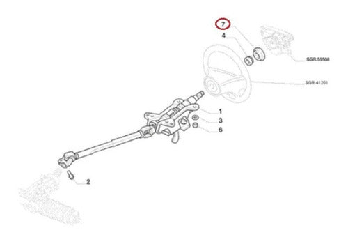 Fiat Tapa Arandela De Volante Palio Siena Strada Idea Punto 2