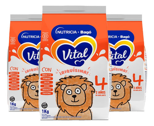 Vital 4 Pouch Leche Maternizada De 1kg ( +2 Años ) X3u 0