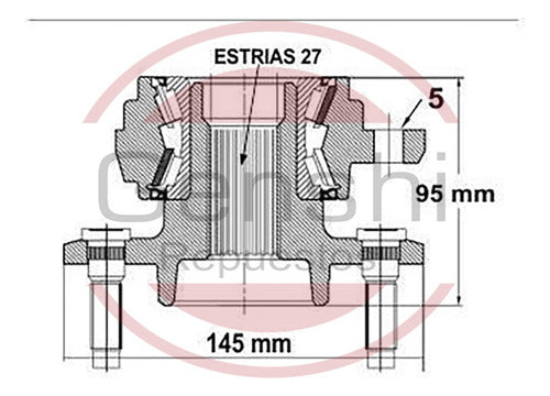 Rulemán Maza Delantera Chevrolet S10 - Blazer  (desde 2000) 2