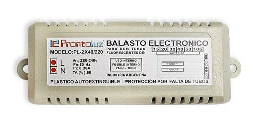 Prontoluz Balasto Electrónico 4W Para 2 Tubos Germicida 220V 1