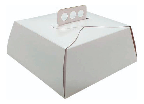 Caja Para Torta Blanca Lisa 29x29x10 - 100 Unidades 0