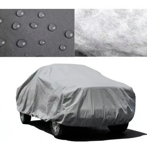 VW Virtus Waterproof Car Cover Trilayer and Steering Wheel Cover Set 1
