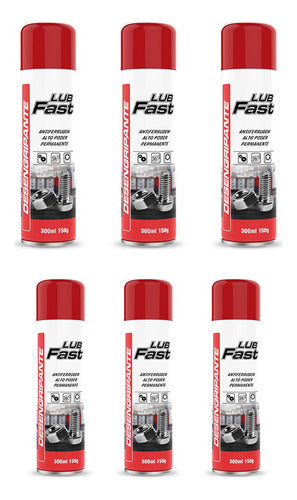 Kit Com 6 Desengripantes Anticorrosivo Lub Fast 300ml 0