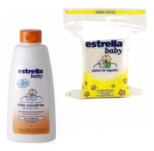 Estrella Baby Combo: Óleo Calcáreo + Paños Algodón Estrella Baby 0