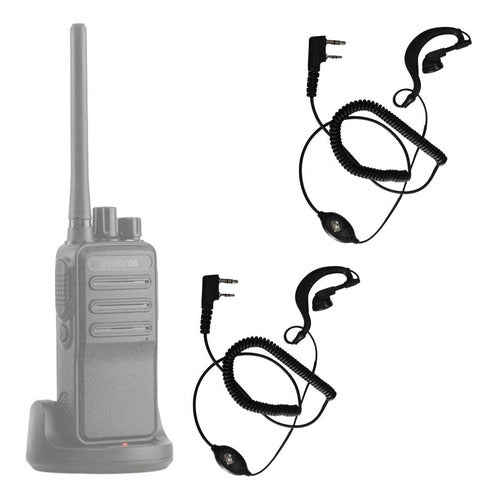 Kit 2 Fone Microfone Para Rádio Comunicador Intelbras Rc3002 0