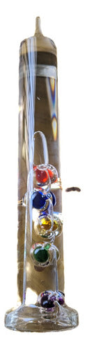 Galileo Glass Thermometer with Crystal Spheres 28cm Home Decor 0