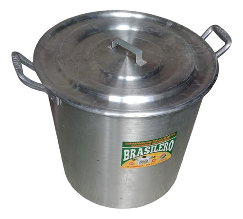 100-Liter Aluminum Pot with Lid 0