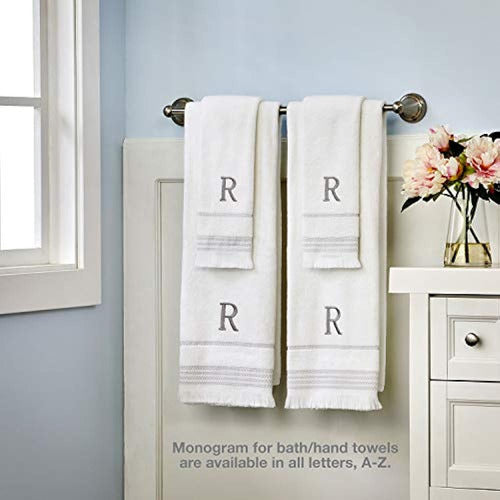 Skl Home Casual Monogram Toalla De Baño, S, 28x54, Blanco 4