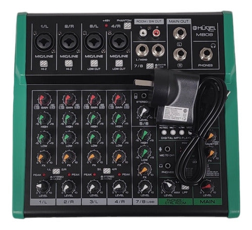 Hügel Digital Mixer Console 8 Channels 16 DSP Bluetooth Ctrl 2