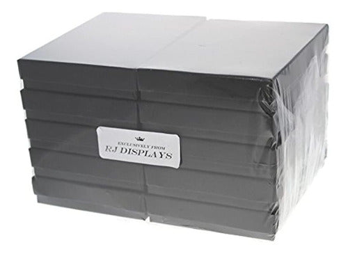 KASVER URUGUAY Black Matte Cotton Filled Jewelry Box Package of 6 3