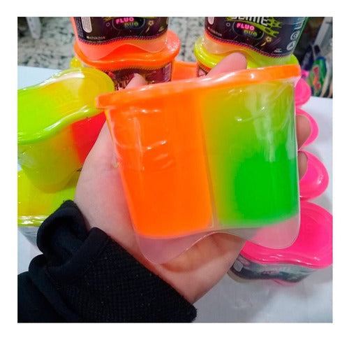 Chikitos Fluo Duo Fruit Scented Slime Kit 4