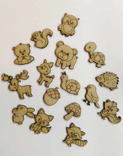 26 Forest Animals 10cm Fibrofacil Mdf Souvenirs 1