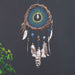 Handmade Dreamcatcher with Semi-Precious Stones and Natural Feathers in Willow Wood 1
