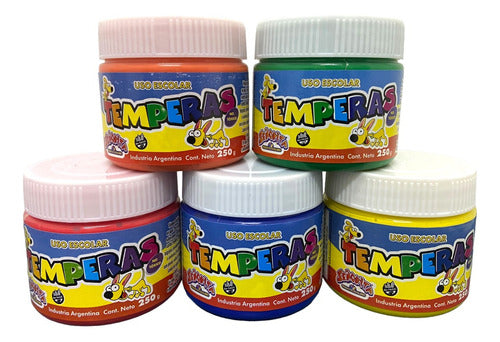 Señorita 5 Pots of Colored Tempera, 250g Each 0