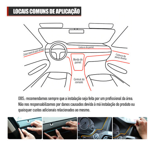 Fita Led Painel Etios 2020 Luz Interna 5m Laranja Âmbar 2