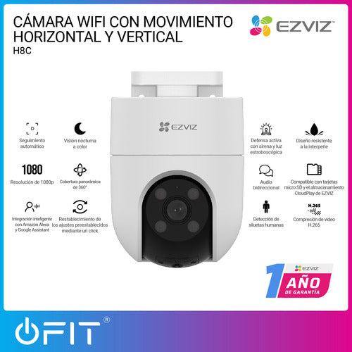 Camara De Seguridad Wifi Domo Color Ip 2mpx Ezviz Vista 360 1