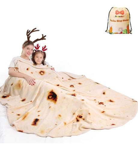 Mermaker Burritos Tortilla Throw Blanket 2.0 Double Sided 80 0