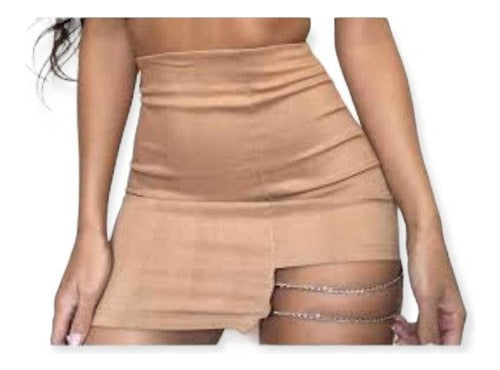 Stylish Short Dress Skirt with Chain Details 8