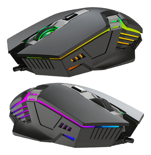 Xtrike-me Mouse Gamer 4 Botones 3.600 Dpi Luz Led Rgb Colores Usb 1