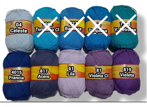 Set of 3 Semi-Chunky Cotton Yarn 6