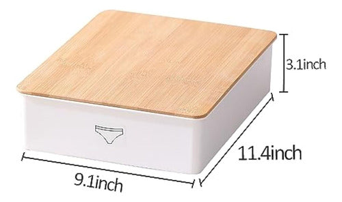 Ronanemon Luxury Storage Box with Bamboo Lid 3