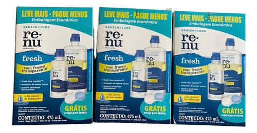 Renu Líquido Para Limpieza Bausch +lomb 475ml Promo 3 Cajas 0