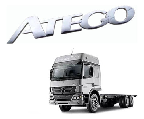 Letreiro Mercedes Atego ( Injetado E Cromado ) 1