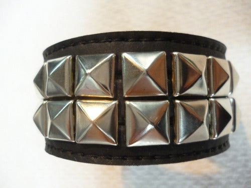 Studded Leather Wristband - Rocker Style Bracelet 3