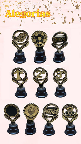 Trofeos Mundial Trofeo / Todos Los Deportes / 23cm / Base Plastica / Oro 1