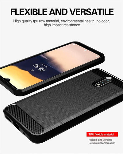 Funda Para Nokia 2.3, Con Protector De Pantalla Hd-negra 1