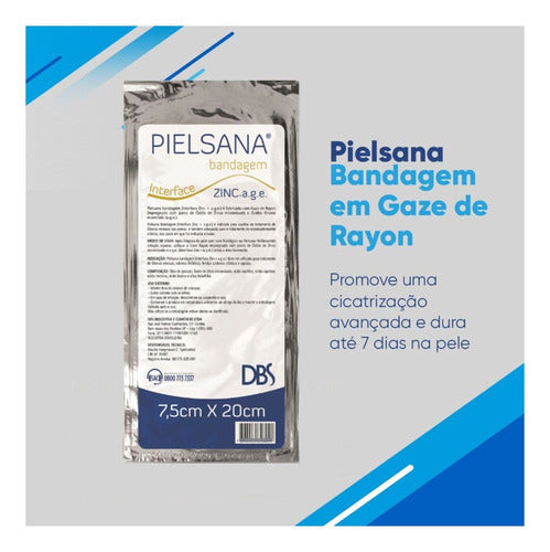 Kit 5 - Pielsana Bandagem Rayon Zinc + Age - 7,5cm X 20cm 2