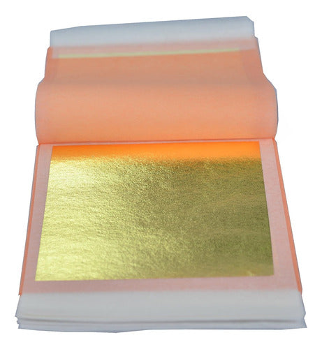 Barnabas Blattgold 23K Gold Leaf for Painting and Crafts - 10 Transfer Sheets - 8.5 cm 2