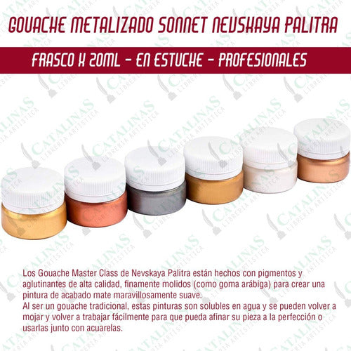 Nevskaya Palitra Gouache Metalizada Sonnet 20ml 1