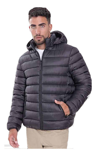 Bacán Campera De Abrigo Hombre Puffer Capucha Desmontable 6