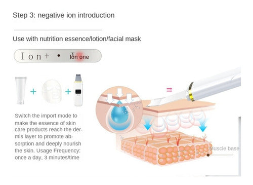 HT-2023 Ultrasonic Facial Spatula Deep Cleansing with LED Light 5