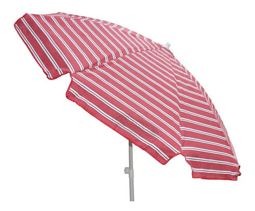 2m Super Reinforced Beach Umbrella UV+100 Cotton Fabric National 17