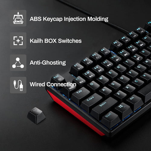 Teclado Mecánico Con Cable Hexgears Gk705, 104 Teclas Con Te 1