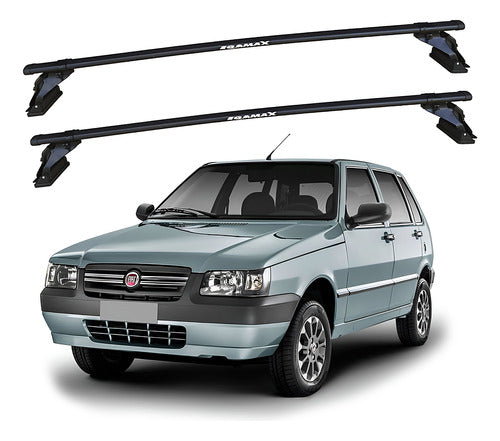 Barras De Techo Eqmax Acero Fiat Uno 4 Puertas 1988-2013 0