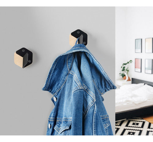 REI Wooden and Steel Hexagonal Wall Hanger 1